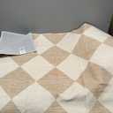 PureCozy 3x5 Checkered Area Rugs for Living Room Brown Machine Washable Large Rug Non-Slip Stain Resistant Low Pile Boho Accent Indoor Throw Carpet for Bedroom Dining Room Home Aesthetic Decor