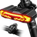 WSDCAM Smart Bike Light with Turn Signals, Brake Light, and Alarm Horn - Auto ON/Off Rechargeable Waterproof Rear Bicycle Tail Light with Remote