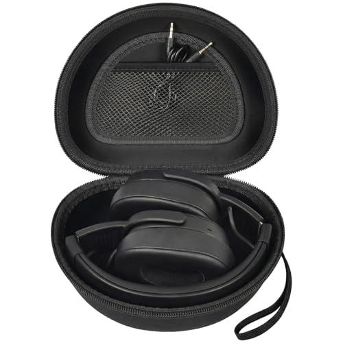 Headphone Case for Skullcandy Crusher/Hesh/Evo Wireless Over-Ear Bluetooth Earphones, for JLab JBuds Lux ANC, for TOZO HT3/HT2 Headphones and More Noise Cancelling Foldable Headset-Box Only(All Black)