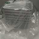 6-Pack Plastic Storage Organizer Basket, 10.04"L x 7.48"W x 3.95"H, Slightly Gray