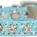 Cat Collar Rhinestone Bling Cute Cat Collars Accessories for Pet Collars Adjustable Ideal for Girl Cats Male Cats, (Blue)
