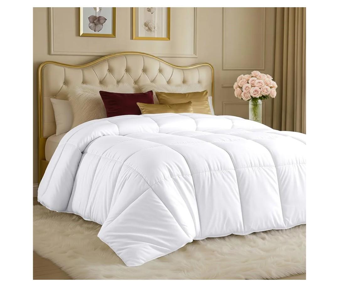Utopia Bedding Comforter Twin Size 64 x 88 Inches, All Season Duvet Insert, Down Alternative Box Stitched Bed Comforter with Corner Tabs, Machine Washable