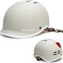 Exclusky Bike Helmet for Adults,Adjustable Cycling Helmet for Men & Women Safety Certified Bicycle Helmet for Commuting, Road Biking, Skating with USB Rechargeable Rear Light (56-61 cm, Grey)