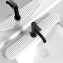 Kitchen Faucet Mat - Diatomite Splash Guard for Sink, Quick-Drying Water Absorbing Stone Tray [Light Grey, 23.6" x 3.9"]