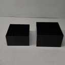 Geelin 8 Pack Acrylic Cube Risers Acrylic Boxes for Food Display Decorative Stands with Hollow Bottoms for Jewelry Food Buffet Risers Display Candy Table Decor, 8 Sizes, (Black)