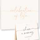Lamare Funeral Guest Book for Memorial Service – Elegant Celebration of Life Guest Book and in Loving Memory Guest Book  Condolences Book for Funeral