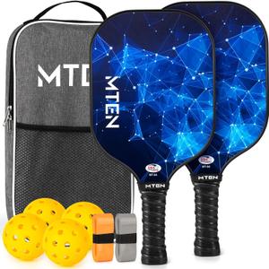 Pickleball Paddles Set of 2 or 4, or Single Paddle USAPA Approved Fiberglass Surface Pickleball Rackets Set for Men & Women