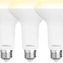 BR30 LED Bulb, Dimmable Flood Lights Indoor CRI80 7W Equivalent 65W 2700K Soft White 650 Lumens, 15000 Lifetime Hours Recessed Light Bulbs, Interior E26 Base LED Can Light Bulbs, 3 Pack