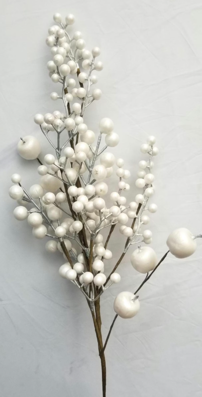  White Berry Branch Frost Water Proof, White Berries, Vase Arrangement, Artificial Berries, Urn Flowers, Winter Berries, Christmas Berr