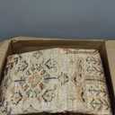 Joydeco 8x10 Area Rugs for Living Room, Non Slip Machine Washable Vintage Rug, Low Pile Chenille Print Rugs for Bedroom, Dining Room, Home Office, Pet & Child Friendly, Tan