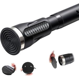 Tension Curtain Rod, 48 to 84 inch Adjustable Heavy Duty black shower curtain rod for bathroom Closet Windows