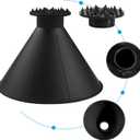 2 x Magical Ice Scrapers for Car Windshield - 2 Pack Cone Magic Car Ice Scraper with Funnel, Round Snow Scraper for Christmas Present