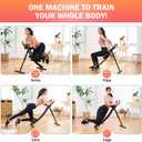 ZELUS Ab Machine for Home Gym, Core Strength Training Equipment for Home Fitness, Ab Crunch Coaster with 4 Intensities and Digital Display, Foldable Core Trainer for Abdominal