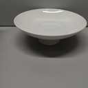 Kanwone Large Fruit Bowl for Kitchen Counter - Decorative Bowls for Home Dcor - Ceramic Fruit Bowl, Pedestal Bowl - Modern Key Bowl for Entryway Table - 11.5 Inches, White