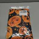 Male Halloween Sleep Loungewear Orange Scary Pumpkin Pyjama for Themed Party Black Colorful PJ's Pants Carnival Rave (L)