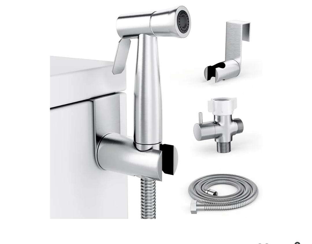 Purrfectzone Bidet Sprayer for Toilet, Handheld Sprayer Kit, Cloth Diaper Sprayer Set - Easy to Install - Stainless Steel