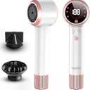 Hair Dryer, AI Smart 160000 RPM HighSpeed Brushless Motor Plasma Ion AI Blow Dryer with Diffuser for Fast Drying, Professonal 4Temp/3Speed ThermoControl Lightweight AI Hairdryer for Women Men Travel