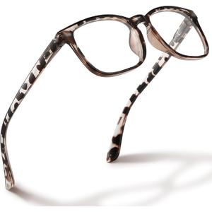 CCVOO Reading Glasses for Women/Men, Eyeglasses, Blue Light Readers for Women/Men, Computer Eye Glasses, Cheaters (Coffee), Magnification Strength: 2.5 x