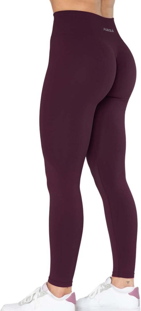 AUROLA Dream Collection Workout Leggings for Women High Waist Seamless Scrunch Athletic Running Gym Fitness Active Pants, Size: Large