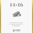 TONES FRAME DESIGN 14x16 Brush Gold Aluminum Frame with Plexiglass