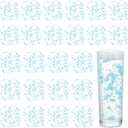 Tondiamo 24 Pcs Artificial Pearl String for Floating Candle Faux Pearls Beads String Garland Centerpiece Decoration for Vases Filler Wedding Spring Holiday Party Decor(Turquoise Blue)