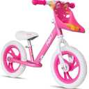JOYSTAR 12/14 Inch Kids Balance Bike for 18months-5 Years Old Boys Girls, Lightweight Toddler Balance Bikes with Footrest and Handlebar Basket or Doll Seat, 14 Inch Wheels