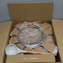 CAROTE 14 Pcs Pots and Pans Set Nonstick,Cookware Set Kitchen Cooking Set with Utensil and Pan Protectors (Cream White)