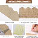 6 Rolls 196.8 Ft Burlap Bulletin Board Border Set - Retro Farmhouse Theme Trim - Perfect for Birthday, Classroom, Office & Back to School Decorations - Teacher Decor, Wall & Supplies