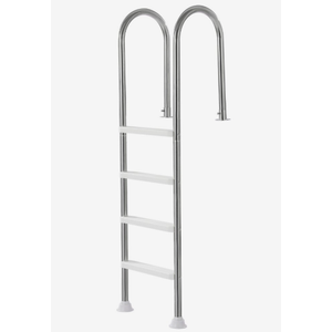 VEVOR Swimming Pool Ladder, 4-Step Double Handrails Stairs with Non-slip Heavy Duty Steps, Stainless Steel Load Capacity 120 kg, for 1371.6 mm Inground Pools with Mounted Deck Board Indoor & Outdoor