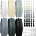 #5 Nylon Zipper Tape for Sewing: YZSFIRM 24 Yards Gray Series by The Yard Nylon Coil Zippers for DIY Sewing Craft with 30 Bulk Metal Zipper Slider