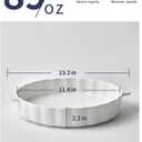Samsle Ceramic Pie Pan For Baking,13Inch Round Baking Dish With Double Handle,Pie Plate With Ruffled Edge-Microwave, Dishwasher, and Oven Safe
