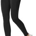 baleaf Women's Fleece Lined High Waisted Leggings Water Resistant Thermal Warm Winter Tights Ski Hiking Pants with Pockets (Medium, Black)