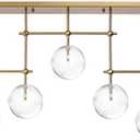 American postmodern Chandelier | Restaurant bar Chandelier | Long Chandelier | Magic Bean Molecular Glass lamp Restaurant Dining Room lamp(Gold)