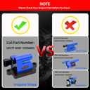 8 Pack Blue Square Ignition Coil Pack and Spark Plugs and Wires Set for Chevrolet Chevy Silverado 1500 2500 HD Avalanche Suburban Express GMC Savana Sierra, for Hummer H2 4.8L 5.3L 6.0L Replaces UF271