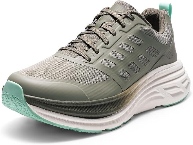 NORTIV 8 Men's Walking Running Tennis Cushioning Shoes ActiveFloat Non Slip Athletic Gym Workout Jogging Comfortable Sneakers,8.5, Greyish Green