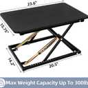 Standing Desk Converter, Height Adjustable Sit Stand Desk Converter, Fully Assembled Monitor Desk Riser for Standing or Sitting, Black, Pattern, 23.6" x 15.75"
