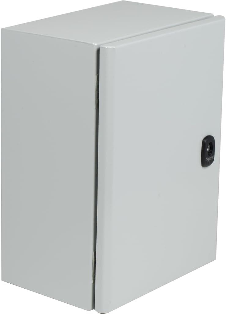 Square D by Schneider Electric Spacial S3DC Metal Electrical Box for Indoor Use, Plain Door, Wall Mounted, Mounting Plate Not Included, 300 (H) x 200 (W) x 150 (D) mm