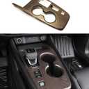 Car Accessories Fit for Nissan Rogue 2021-2024 ABS (Peach Wood) Interior Gear Shift Knob Console Panel Cover Trim 1PC SetWithout Media Drive Control Knob