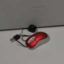 SHARE SUNSHINE Mini Small Travel Optical Mouse Portable USB Wired Mouse with Retractable USB Cord for PC Laptop Computer Desktop Office Business Home School Kids Girls Boys Women Men Gift(Red)