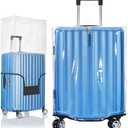 BlueCosto Luggage Cover for Suitcase - 24" Clear PVC Luggage Protector for 24" - 25" Sized Bags - Premium Travel Accessory for Baggage Protection - Universal Cover w/Hook & Loop Closure, Pack of 2