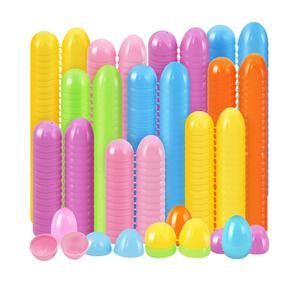 600 Pcs Easter Eggs, 2.3" Fillable Bright Colors Plastic Easter Eggs Empty for Easter Hunt, Easter Basket Stuffers, Party Favor, Classroom Prize Supplies