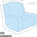 MAXIJIN Latest Recliner Slipcovers for Living Room 4 Pieces Stretch Jacquard Recliner Chair Cover Soft Fitted Recliner Protector with Elastic Bottom for Kids, Pets (Recliner, Dark Coffee)