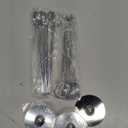 Urban Deco 16 Pieces Table Card Holder 8 inches Silver Place Steel Card holders for Photos, Food Signs, Memo Notes, Weddings, Restaurants, Birthdays.