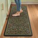 Collive Anti Fatigue Kitchen Runner Mats, Olive Green Sink Rug-24''x59''