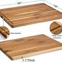 Fashionwu 60 cm Extra Large Cutting Board for Kitchen, 24 x 18 Inch Large Wooden Cutting Boards with Juice Groove, 1.2" Thick Butcher Block Cutting Board for Meat Vegetables, Large Charcuterie Board