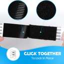 LLPT Picture Hanging Strips Detachable | 24 Pairs (48 Strips) | Medium 0.75" x 2.9" | Picture Hangers Without Nails | Removable Adhesive | for Wall Posters Photos (MB19724) | Black