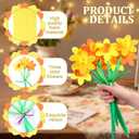 Civaner 36 Sets Mother's Day Crafts Kits for Kids Mothers Day Daffodil Bouquet DIY Crafts Yellow Orange Foam Flower Bouquet Craft Kit for Mom Mother's Days Decor DIY Gifts
