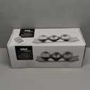 Creative Scents Dublin Silver Decorative Tray and Orbs Balls Set - Centerpiece Bowl with Balls for Dining room Table, Rustic Coffee Table Decor for Living Room Decor, Gift Boxed