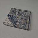 Dripex Vintage Washable Area Rug - 2x4 Indoor Door Mat Oriental Medallion Accent Throw Rug Distressed Foldable Non-Slip Low-Pile Bathroom Kitchen Rug for Entryway Laundry Room Living Room Bedroom (Blue/Gold)