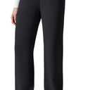 G4Free Smoofit Fleece Lined Sweatpants for Women Wide Leg Drawcord Thermal Casual Pants with Pockets (Black, XL)